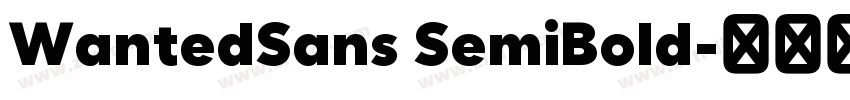 WantedSans SemiBold字体转换 WantedSans SemiBold字体转换